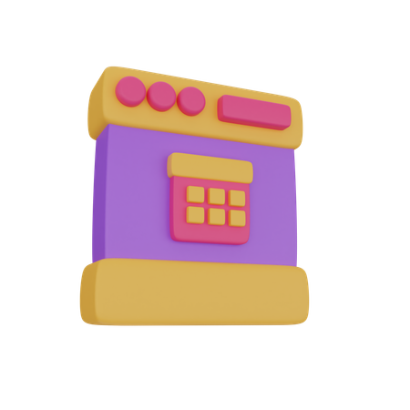 Online Calendar  3D Icon