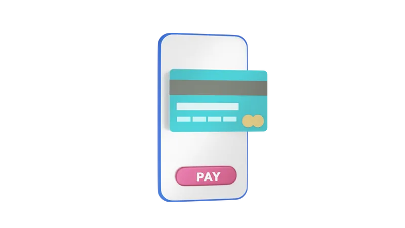 Online Card Pay  3D Icon