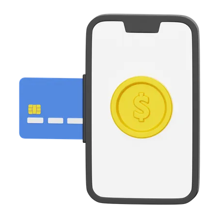 Online card payment  3D Icon