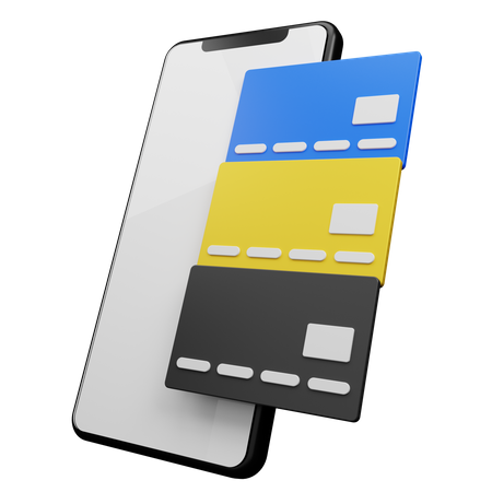 Online card payment  3D Illustration