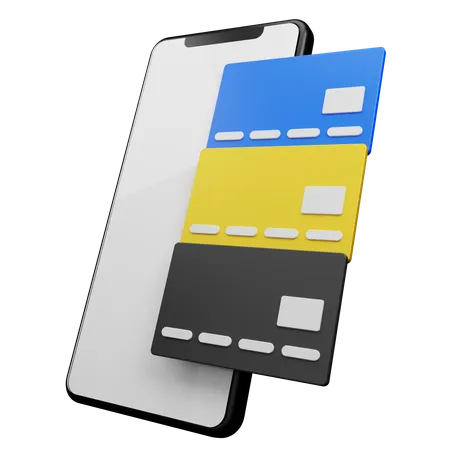 Online card payment  3D Illustration