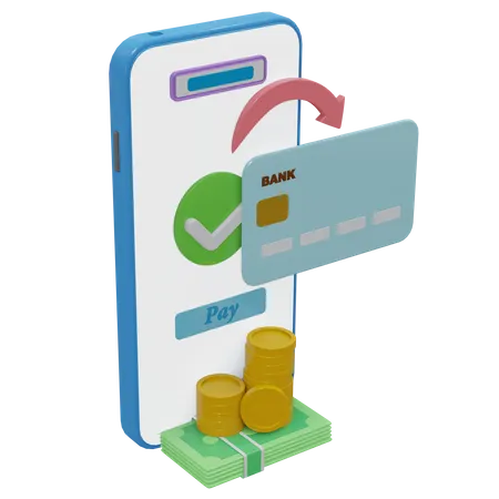 Online Card Payment 3D Illustration