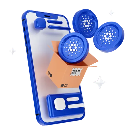 オンライン カルダノ ボックス  3D Icon