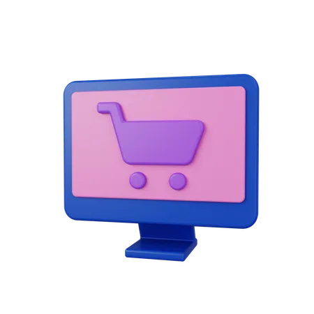 Online Cart  3D Icon