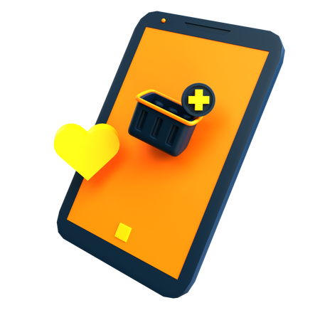 Online Cart  3D Icon