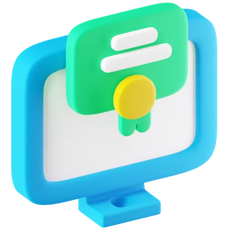 Online Certificate  3D Icon