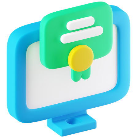 Online Certificate  3D Icon