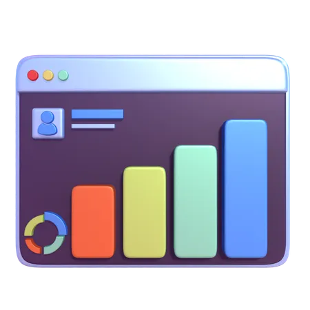 Online Chart  3D Icon