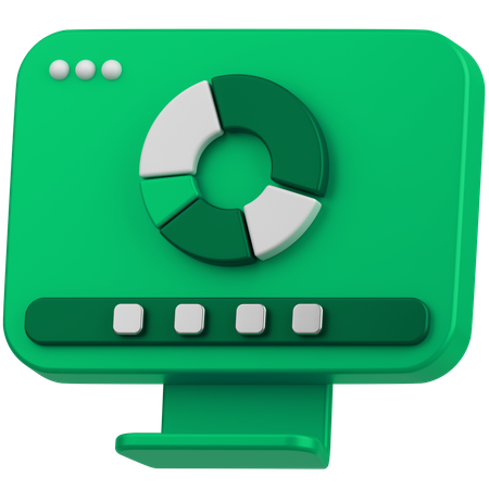 Online Chart  3D Icon