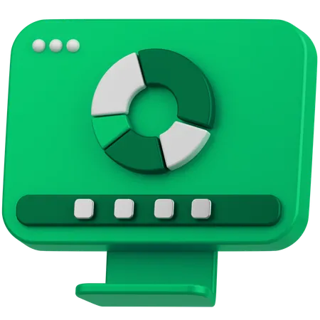 Online Chart  3D Icon