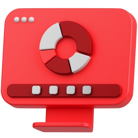 Online Chart  3D Icon