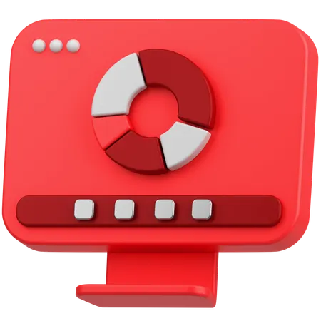 Online Chart  3D Icon