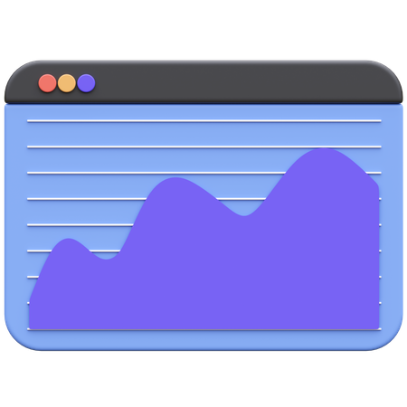 Online Chart  3D Icon