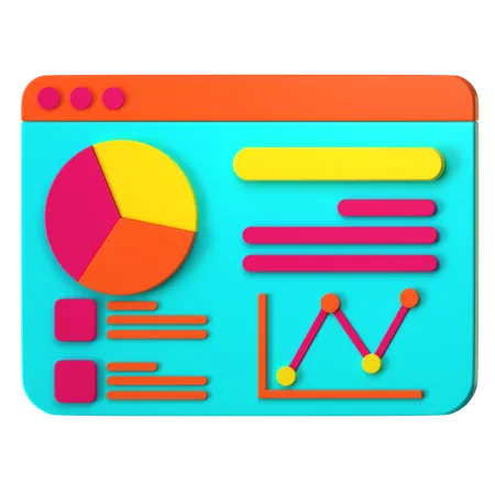 Online Chart  3D Icon