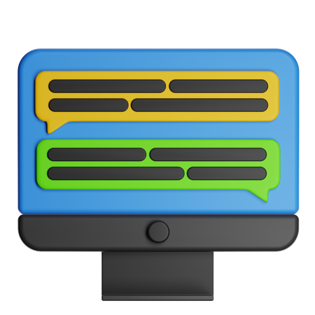 Online Chat  3D Icon