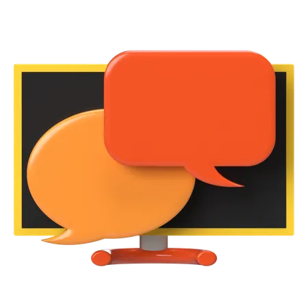 Online Chat  3D Icon