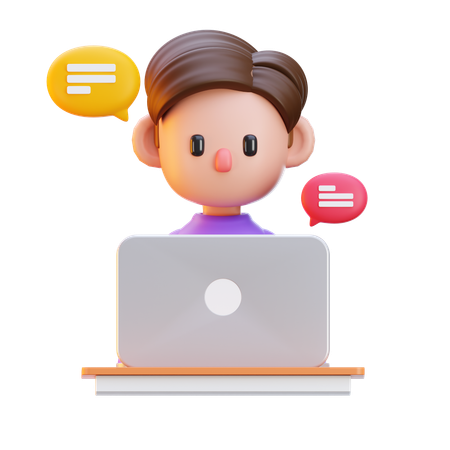 Online Chat  3D Icon