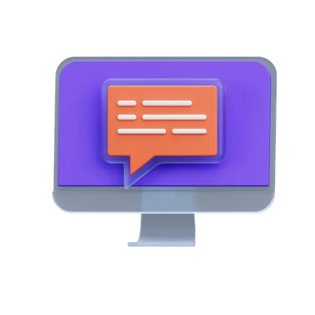 Online Chat  3D Icon