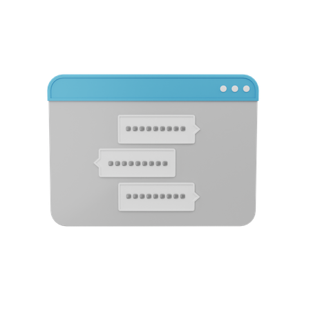 Online chat  3D Icon