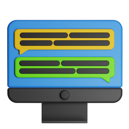 Online Chat  3D Icon