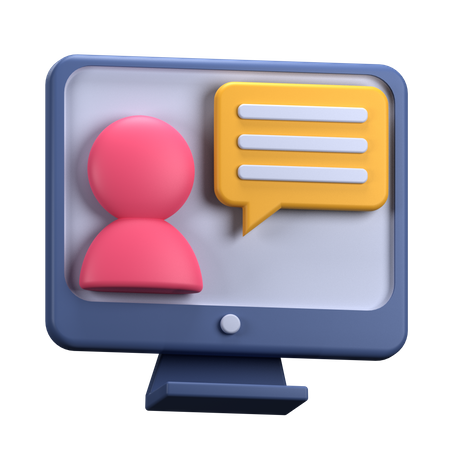Online Chat  3D Icon