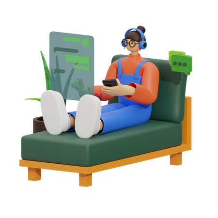 Online Chat  3D Icon