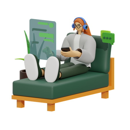 Online Chat  3D Icon