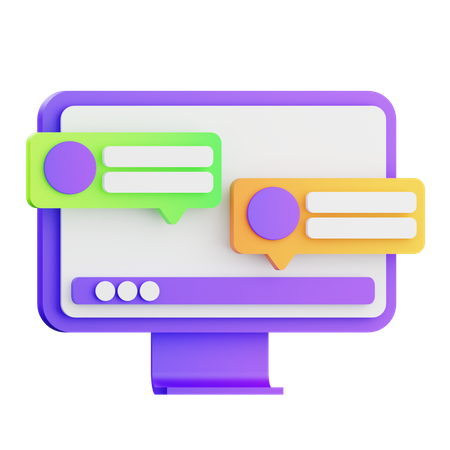 Online Chat  3D Icon