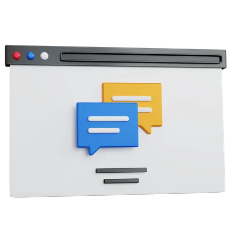 Online Chat 3D Icon