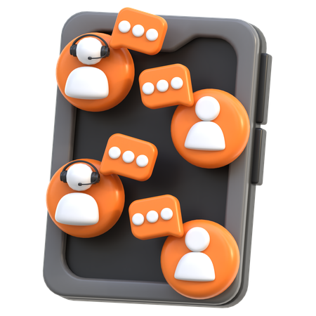 Online Chat Support  3D Icon