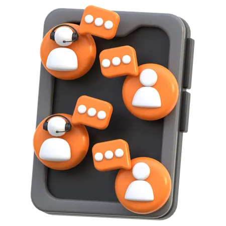 Online Chat Support  3D Icon