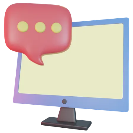 Online-Chat  3D Illustration