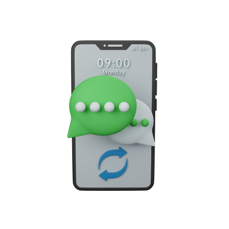 Online Chatting  3D Icon