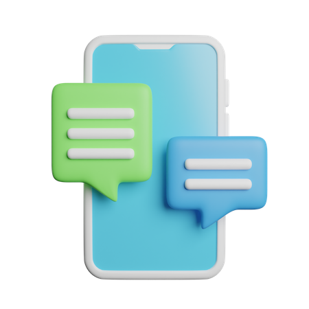 Online Chatting  3D Icon