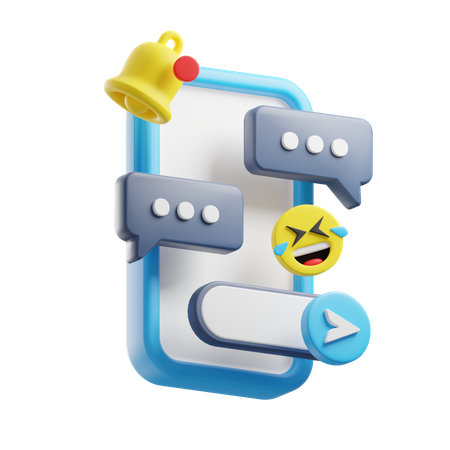 Online Chatting  3D Icon