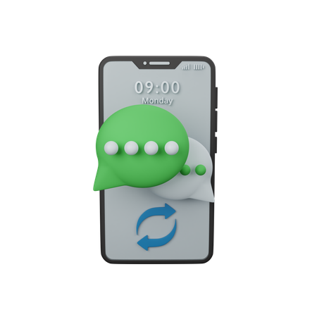 Online Chatting 3D Icon