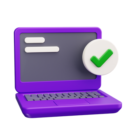 Online Check  3D Icon