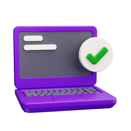 Online Check  3D Icon