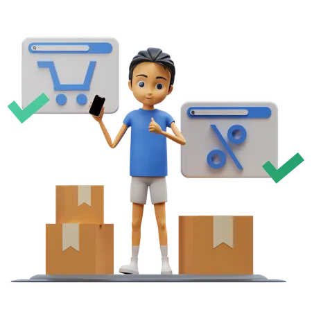 Online Checkout  3D Icon