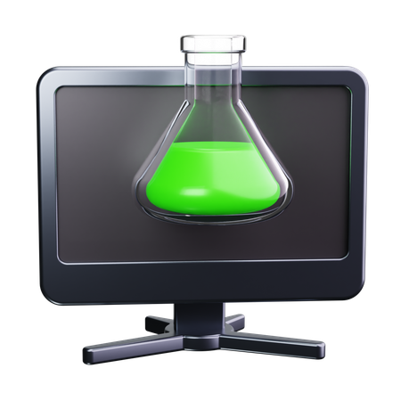 Online-Chemieunterricht  3D Icon