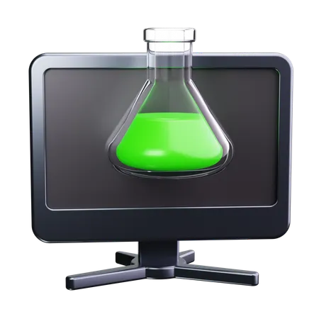 Online-Chemieunterricht  3D Icon