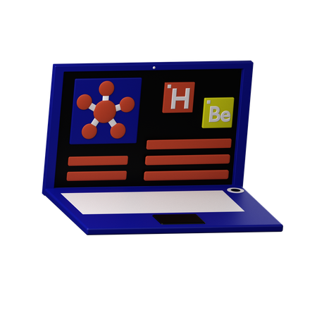 Online Chemistry  3D Icon