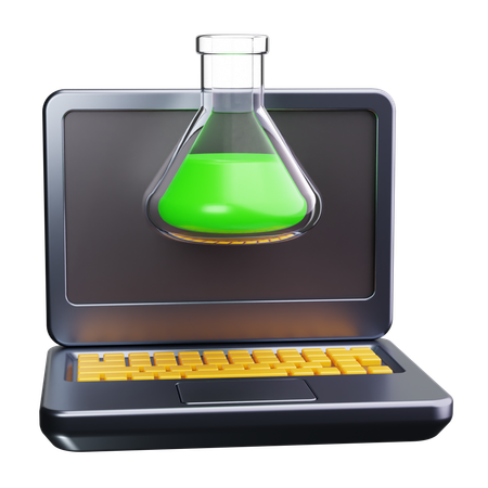 Online Chemistry Class  3D Icon