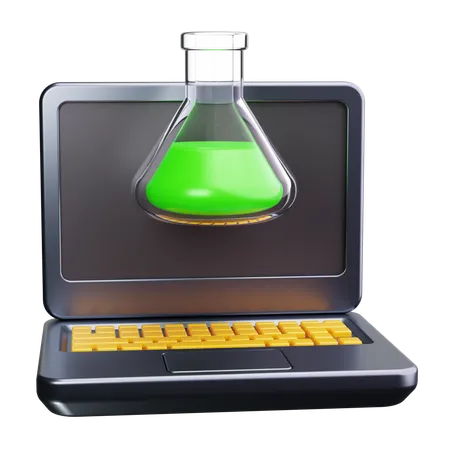 Online Chemistry Class  3D Icon