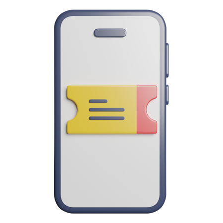 Online Cinema Ticket  3D Icon