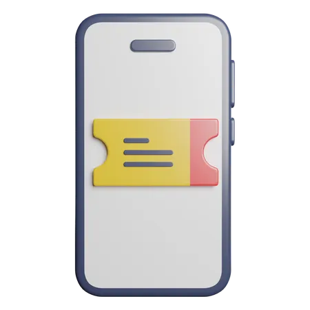 Online Cinema Ticket  3D Icon