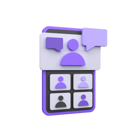Online Class On Smartphone  3D Icon
