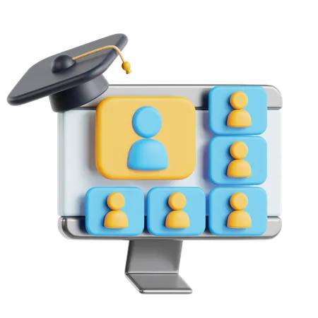 Online Classroom  3D Icon