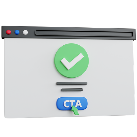 Online Click On Cta  3D Icon