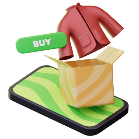 Online Cloth Buy  3D Icon